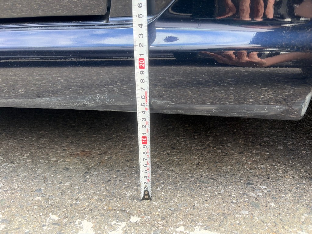 Ground clearance on a lowered Toyota Altezza measured with a tape measure at USS to confirm RoRo loading height
